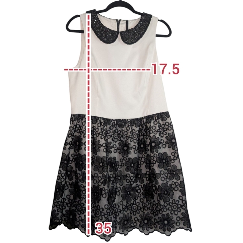 Kensie Elegant Black and White Sleeveless Dress - Picture 2 of 8